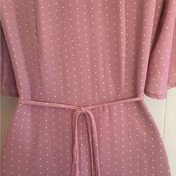 Lulus Elegant Dusty Rose Wrap Midi Dress Size XS - Picture 7 of 11